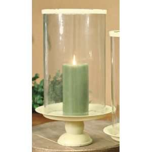  Large Marseille Pillar Candle Holder Stand   White