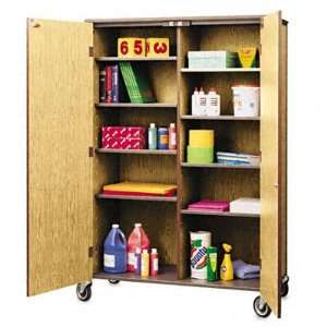  Fleetwood Mobile Split Cabinet, 8 Adjustable Steel Shelves 