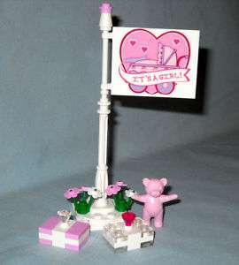 LEGO ITS A GIRL BABY SHOWER CAKE TOPPER & PRESENTS  