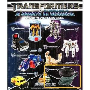 Burger King Kids Meal Transformers The Movie Blackout Helicopter Disc 