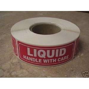  500 1x3 Fragile LIQUID Handle with Care Labels Stickers 