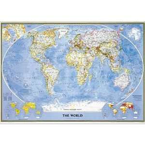  Classic World Wall Map   Laminated