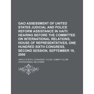  GAO assessment of United States judicial and police reform 
