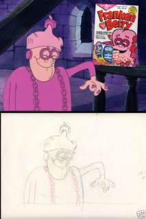 RARE 1975  FRANKENBERRY PRODUCTION CEL & PROD DRAWING  