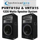 Technical Pro PVRTX15U Powered Speaker and VRTX15  USB 2400W New 
