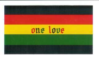 One Love   Reggae Rasta Sticker / Decal  