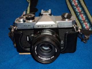  Fujica ST605 35mm SLR Film Camera w Fugi 35mm Lens + Case  