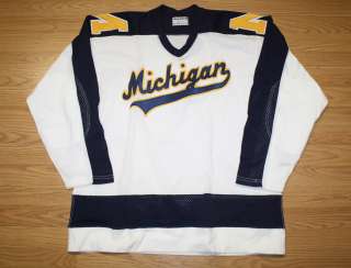 Vintage University of Michigan Wolverines Hockey Jersey NWOT Sand Knit 