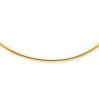 New 14k Yellow Gold 6mm Lightweight Omega Necklace  