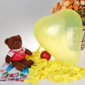  Heart Shaped Latex Balloons Wedding Party Decor Favors 12 Inch Yellow