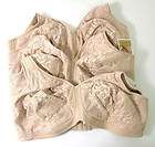 LOT 3 NWT AMOENA Buff Toned Crocheted Lace Prosthesis Bras Sz 36 D