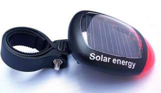 LED Solar Emergence Power Bike Bicycle Rear Back Light Lamp  