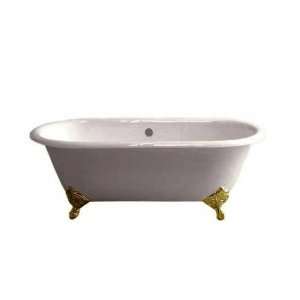 Crab P0882S Mendocino 5 Cast Iron Dual Tub on Supercoated Brass Legs 