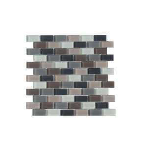   Mosaic Tile, 1 by 2 Inch Tile on a 12 by 12 Inch Mosaic Mesh, Autumn