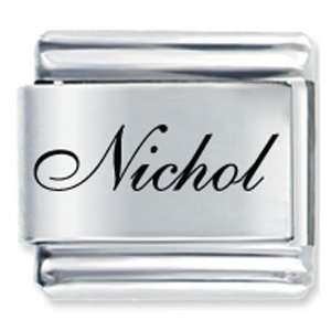    Edwardian Script Font Name Nichol Italian Charms Pugster Jewelry