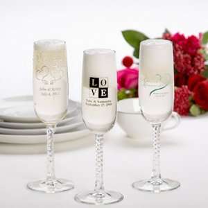  Personalized Champagne Flute Wedding Favor Health 