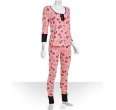 Lucky Brand navy floral print thermal pajama set   