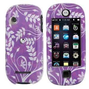  Motorola QA4 Evoke Trans. Purple Flower Case Cover 