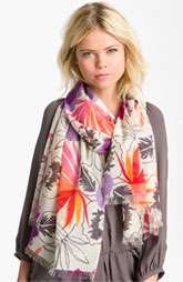 kate spade new york orchid isle cotton & silk scarf $128.00