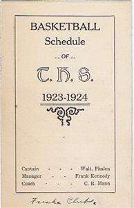 Troy, NY High School 1923 24 Basketball Schedule  