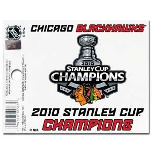  Chicago Blackhawks 2010 Stanley Cup Champions Static Cling 