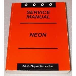  2000 Dodge Pymouth Neon Factory Service Manual Automotive