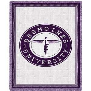  Fine Art Tapestry Des Moines Univ Seal Throw Rectangle 48 