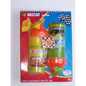    Nascar 10 oz Insulated Flip n Sip Straw Cup   Assorted Baby