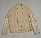 JADED BY KNIGHT Hand Made Double Breasted LINEN Jacket Beige MEDIUM 