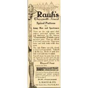  1917 Vintage Ad Spiral Puttees WWI Army Soldier S. Rauh 