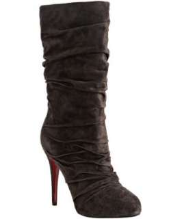 Christian Louboutin brown suede Piros 120 ruched boots   up 