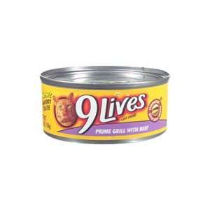  9Lives Primed Grill with Beef Canned Cat Food 24 5.5 oz 