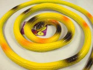Plastic black yellow orange toy Cobra Snake New 64  