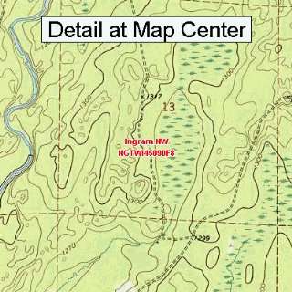  USGS Topographic Quadrangle Map   Ingram NW, Wisconsin 
