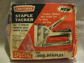 VTG Craftsman Staple Tacker Gun with Box Staples 407 S  