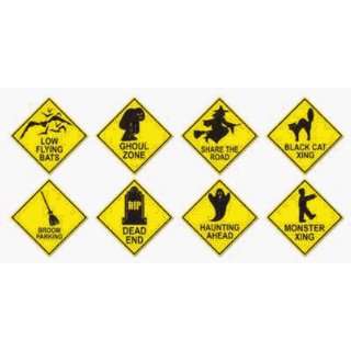  Halloween Road Sign Cutouts (Pack of 12)