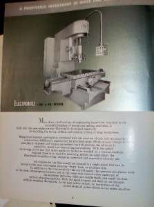 Vtg W.B Knight Machinery Co Catalog~Electromill/Milling  
