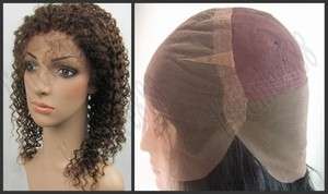 Jerry Curl _100% Indian Remy Human Hair Full Lace Cap Wig French Lace 