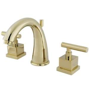Kingston Brass KS2962CQL+ Claremont 8 Inch Widespread Lavatory Faucet 