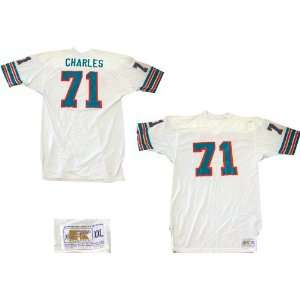   Charles Unsigned Game Used Miami Dolphins Jersey