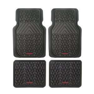  4Piece BLACK Firestone Rubber Floor Mat Set of Front and 