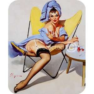   Finishing Touch Gil Elvgren Pinup Girl Art MOUSE PAD
