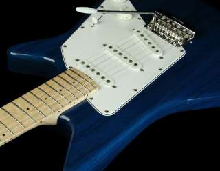 Ernie Ball Music Man Albert Lee SSS Electric Guitar Translucent Blue 