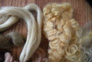 LARGE LOT OF MOHAIR PIECES FOR MAKING & REPAIRING WIGS  
