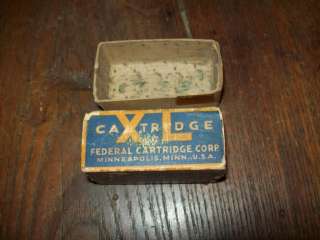 XL CARTRIDGE 22 RIFLE SHELL BOX FEDERAL DAVY CROCKETT TYPE  