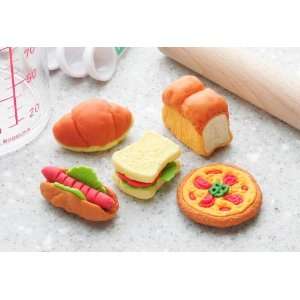  Iwako Set Of 5 JAPANESE BREAD PUZZLE ERASERS Toys & Games