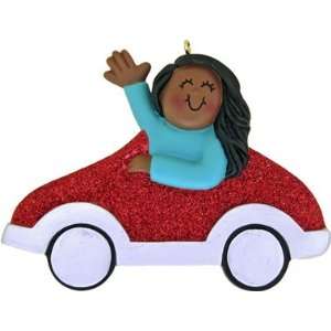  2429 Car, Red Female, African American Personalized 