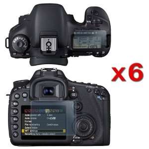  6 Pack Lcd Screen Shield Protector For Canon Eos 7D 