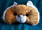 Fuzzy plush brown childs cat or possibly fox mask
