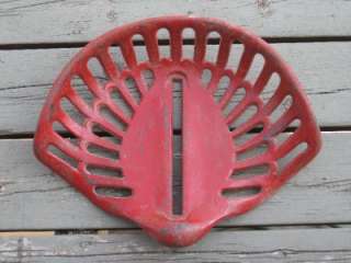 Antique Vintage Red Cast Iron Tractor Seat #D776 16.75 x 13.25 